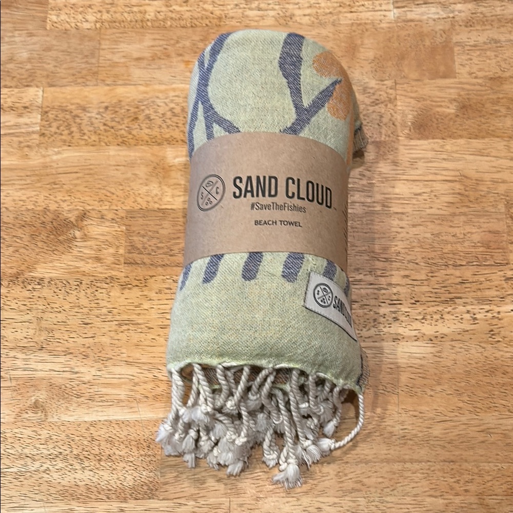 Sand Cloud - Eco-Friendly Beach Towel - Green and Orange